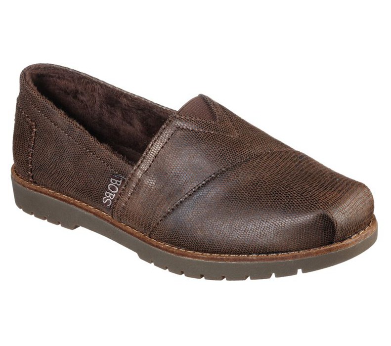 Skechers Dam Choklad Fritidsskor - Bobs Chill Lugs - City Chillers - Sverige (KMDVZ-4720)